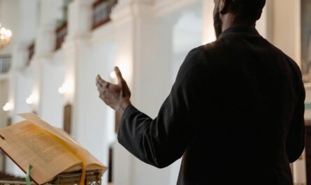 a priest in black vestment