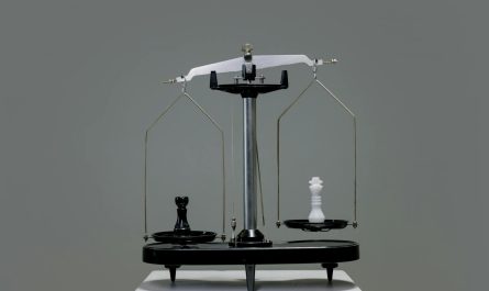 chess pieces on a scale
