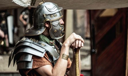 roman soldier in historical reenactment